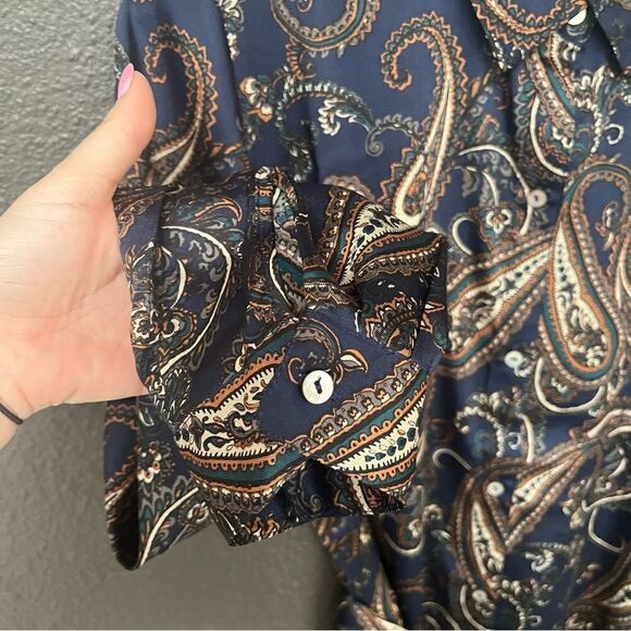 Susan Graver Regular Printed Woven Button-Front Duster w/ Belt - Picture 9 of 16